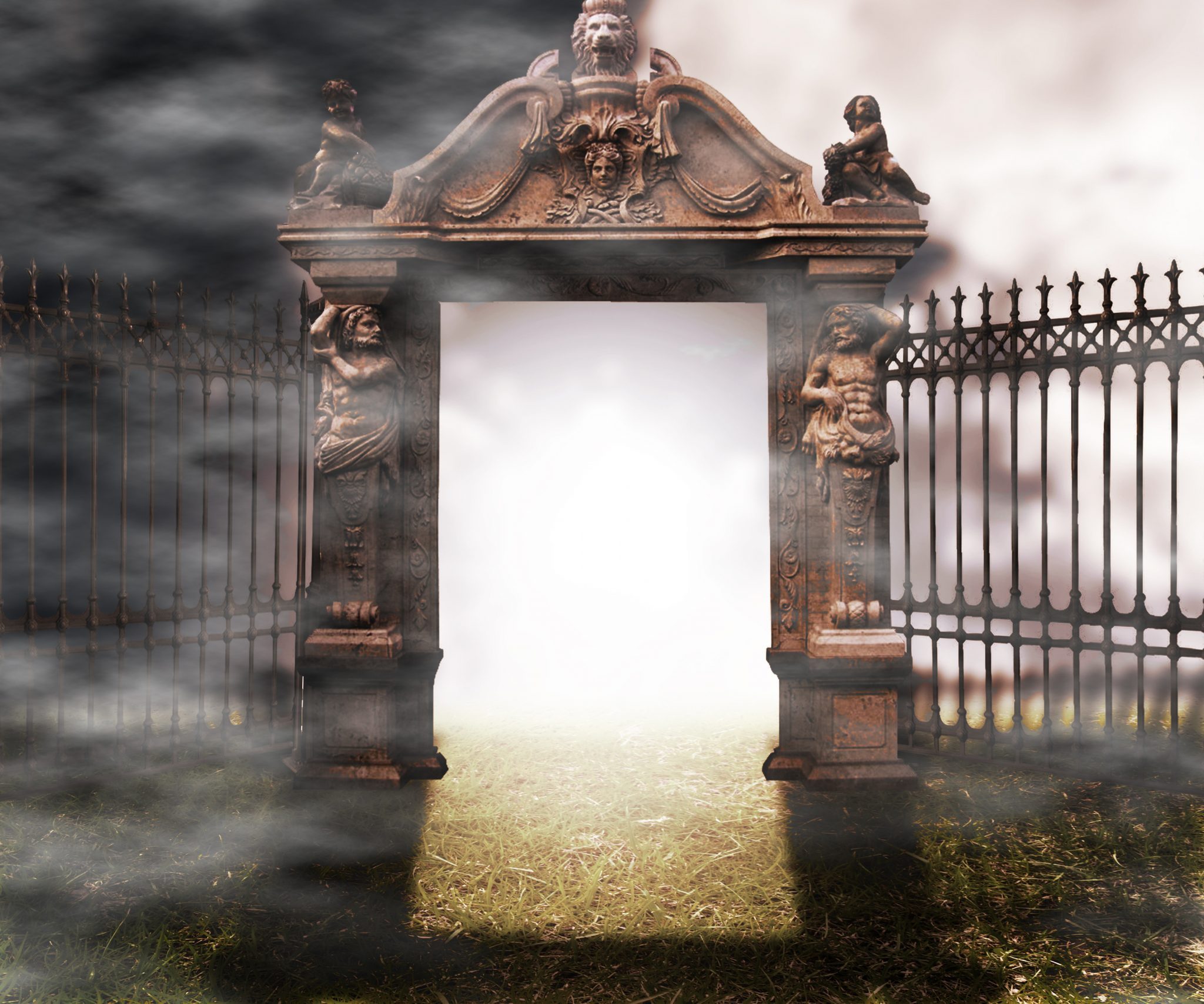 Gate gothic fantasy background